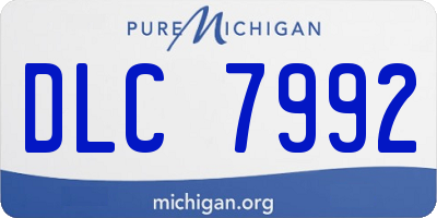 MI license plate DLC7992