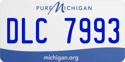 MI license plate DLC7993