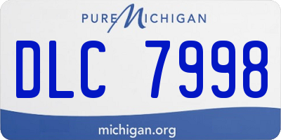 MI license plate DLC7998