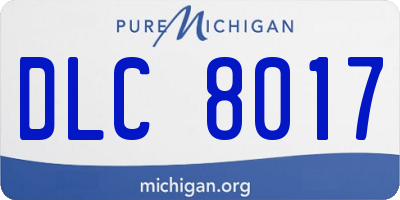 MI license plate DLC8017