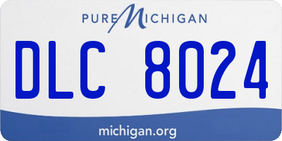 MI license plate DLC8024