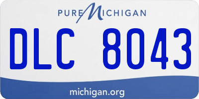 MI license plate DLC8043