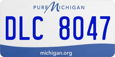 MI license plate DLC8047