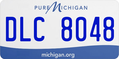 MI license plate DLC8048
