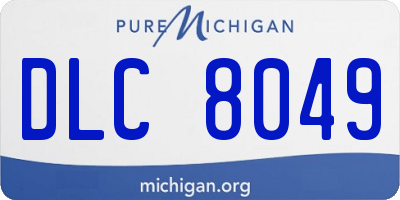 MI license plate DLC8049