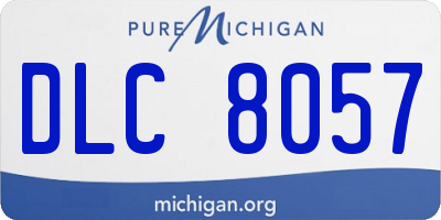MI license plate DLC8057