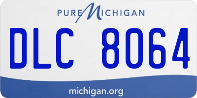 MI license plate DLC8064