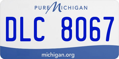 MI license plate DLC8067
