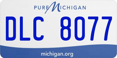 MI license plate DLC8077