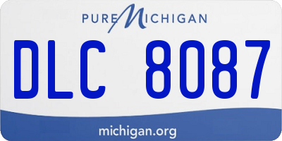 MI license plate DLC8087