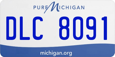MI license plate DLC8091
