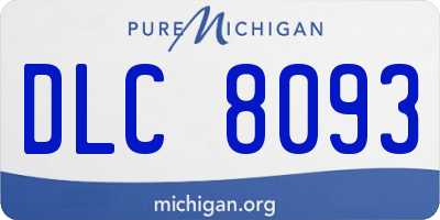 MI license plate DLC8093
