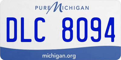 MI license plate DLC8094