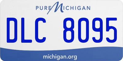 MI license plate DLC8095