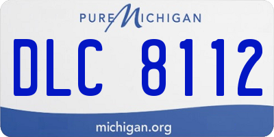 MI license plate DLC8112