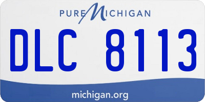 MI license plate DLC8113