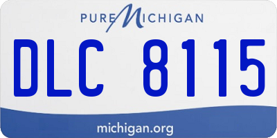 MI license plate DLC8115