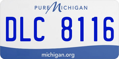 MI license plate DLC8116