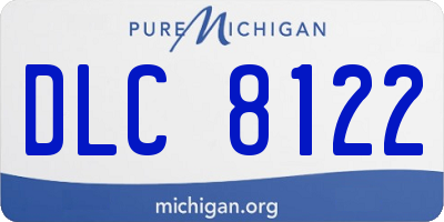 MI license plate DLC8122