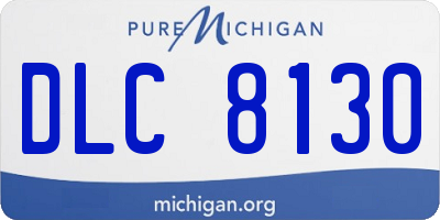MI license plate DLC8130