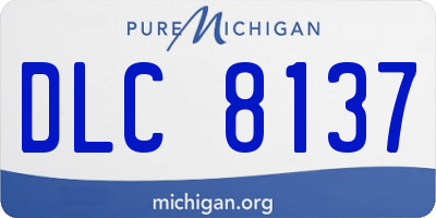 MI license plate DLC8137