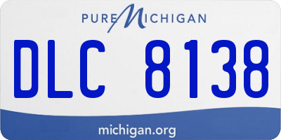 MI license plate DLC8138