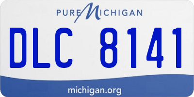 MI license plate DLC8141