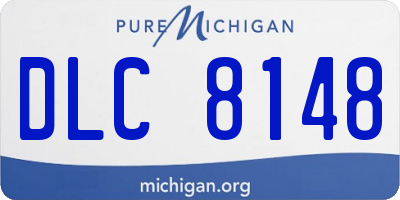 MI license plate DLC8148