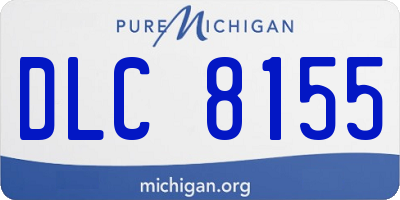 MI license plate DLC8155