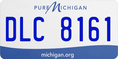 MI license plate DLC8161