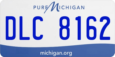 MI license plate DLC8162