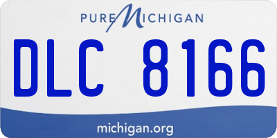 MI license plate DLC8166