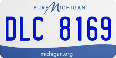 MI license plate DLC8169