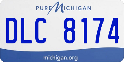 MI license plate DLC8174