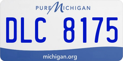 MI license plate DLC8175