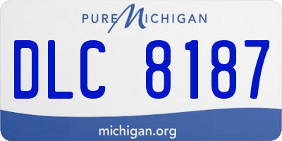 MI license plate DLC8187