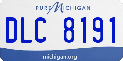 MI license plate DLC8191