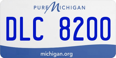 MI license plate DLC8200