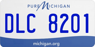 MI license plate DLC8201