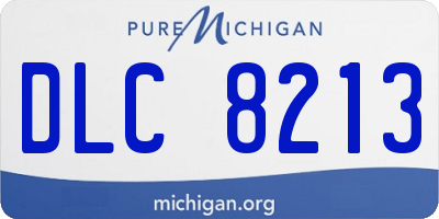 MI license plate DLC8213