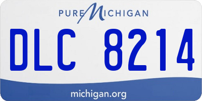 MI license plate DLC8214