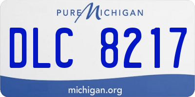 MI license plate DLC8217