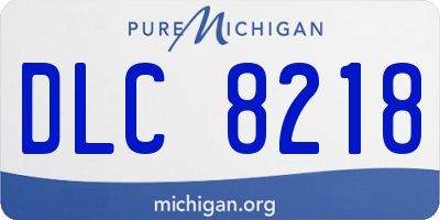 MI license plate DLC8218