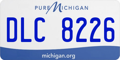 MI license plate DLC8226