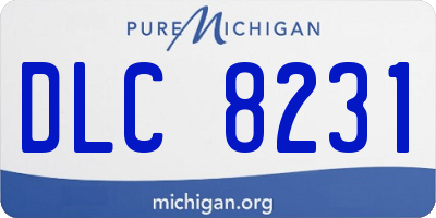 MI license plate DLC8231