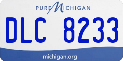 MI license plate DLC8233