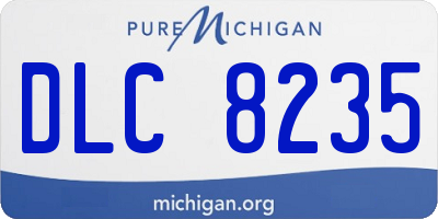 MI license plate DLC8235