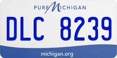 MI license plate DLC8239