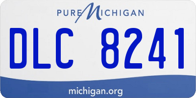 MI license plate DLC8241