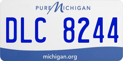 MI license plate DLC8244